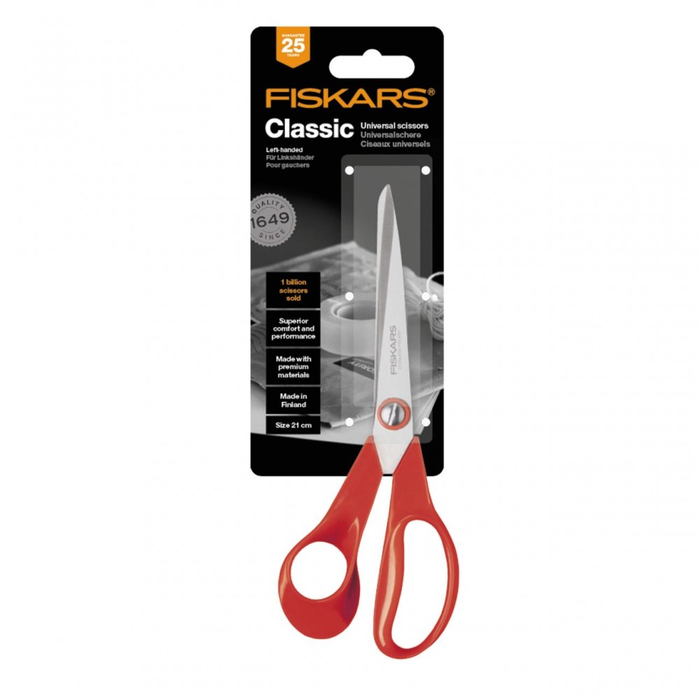 Foarfeca uz general pentru stangaci Fiskars Classic, 21 cm, 90 g