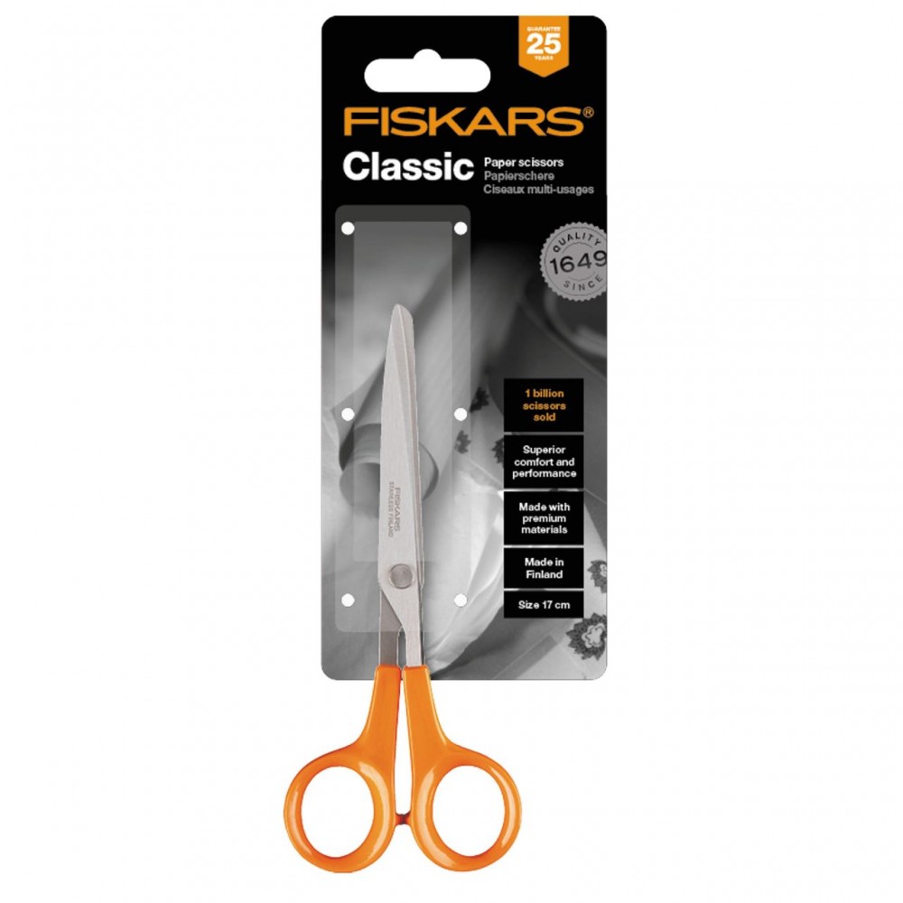 Foarfeca pentru hartie Fiskars Classic, 17 cm, 50 g