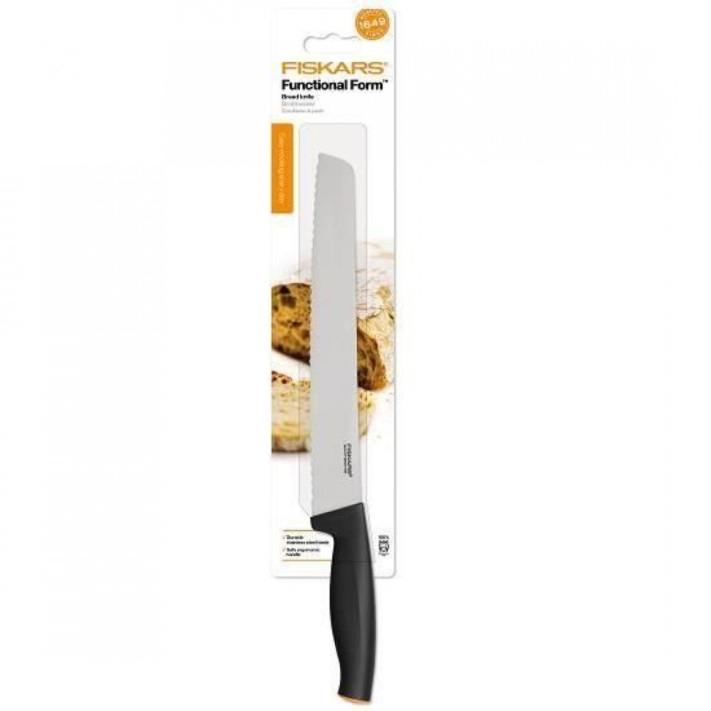 Cutit pentru paine Fiskars Functional Form, 23 cm, otel inoxidabil