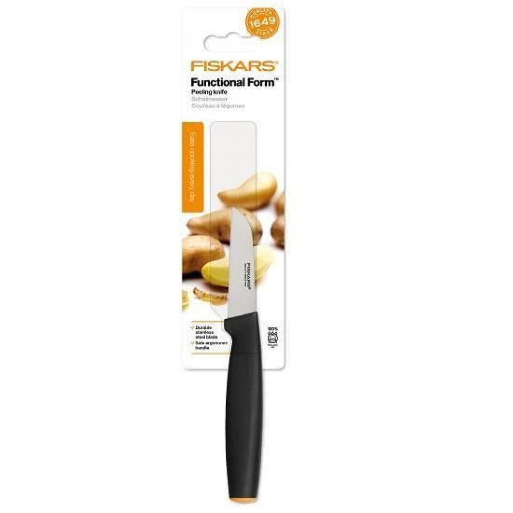 Cutit pentru curatat Fiskars Functional Form, 7 cm, otel inoxidabil