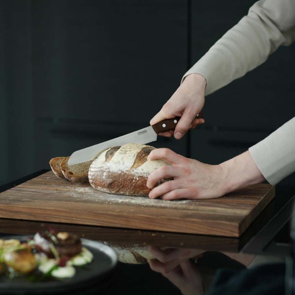Cutit pentru paine Fiskars Norr, 21 cm, otel inoxidabil