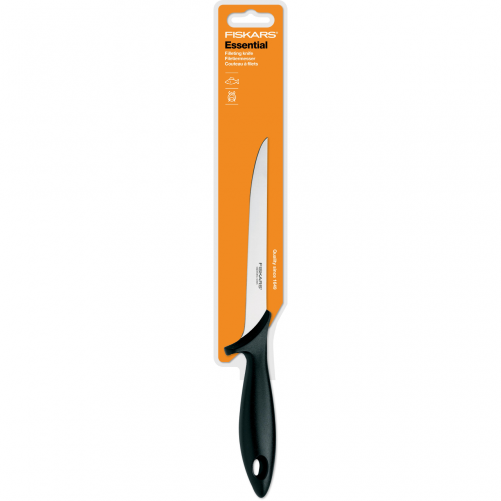 Cutit pentru filetat Fiskars Essential, 18 cm, otel inoxidabil