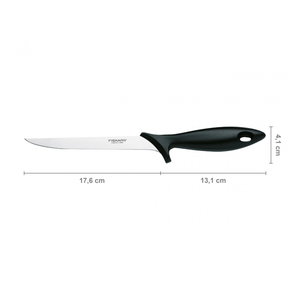 Cutit pentru filetat Fiskars Essential, 18 cm, otel inoxidabil
