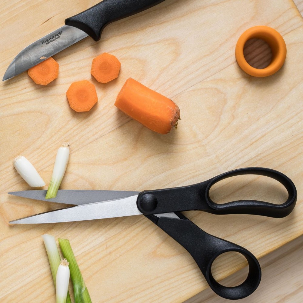 Cutit pentru curatat Fiskars Essential, 7 cm, otel inoxidabil