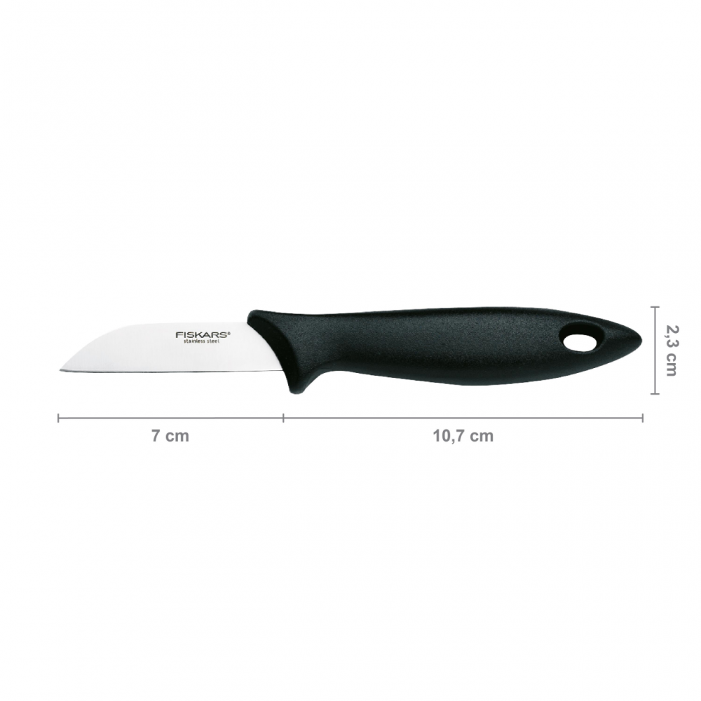 Cutit pentru curatat Fiskars Essential, 7 cm, otel inoxidabil