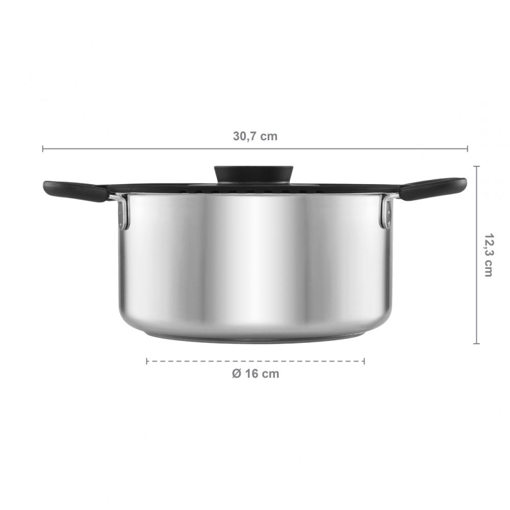 Cratita cu capac pentru sosuri Fiskars Functional Form, 1.5 L