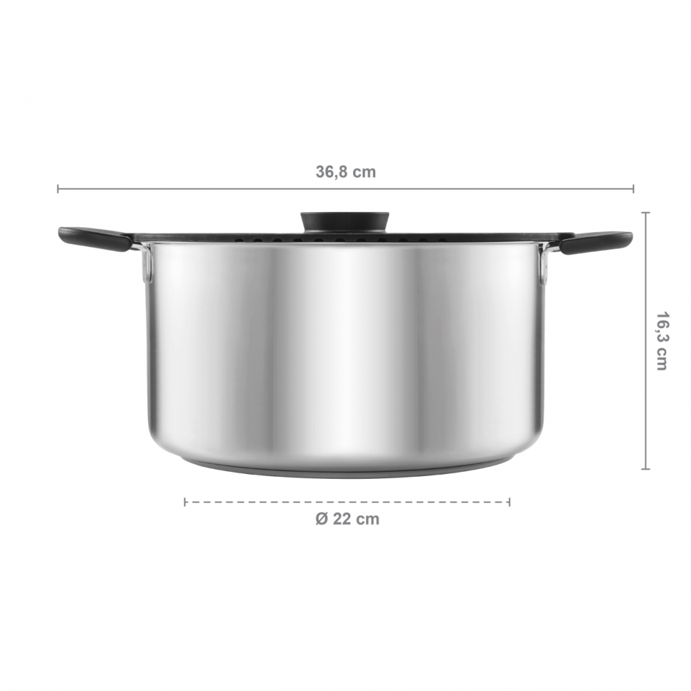 Oala cu capac Fiskars Functional Form, 7 L Oala cu capac Fiskars Functional Form, 7 L
