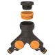 Conector pentru robinet Fiskars, doua cai, on/off, 1/2", 3/4", 1"