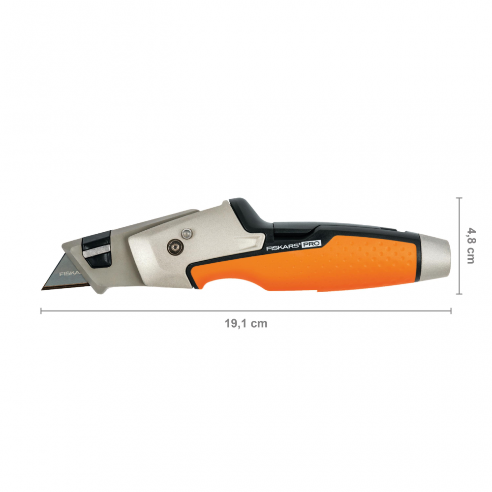Cutit utilitar cu lama trapezoidala pentru zugravi Fiskars CarbonMax, 1027225, 191 mm, 244 g Cutit utilitar cu lama trapezoidala pentru zugravi Fiskars CarbonMax, 1027225, 191 mm, 244 g