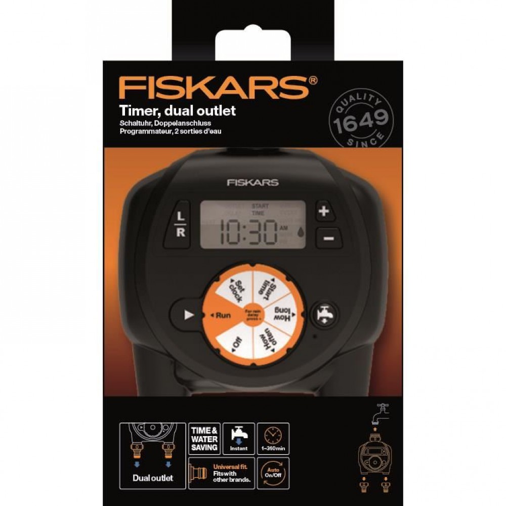 Programator FISKARS, doua iesiri Programator FISKARS, doua iesiri