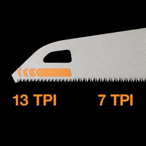 Fierastrau de mana Fiskars PowerTooth, 500 mm, 13 - 7 tpi Fierastrau de mana Fiskars PowerTooth, 500 mm, 13 - 7 tpi