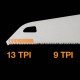 Fierastrau de mana Fiskars PowerTooth, 550 mm, 13 - 9 tpi Fierastrau de mana Fiskars PowerTooth, 550 mm, 13 - 9 tpi
