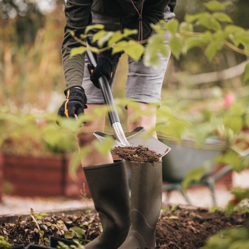 Cazma cu varf rotunjit Fiskars Ergonomic, 1066710, 125 cm, 2.0 kg