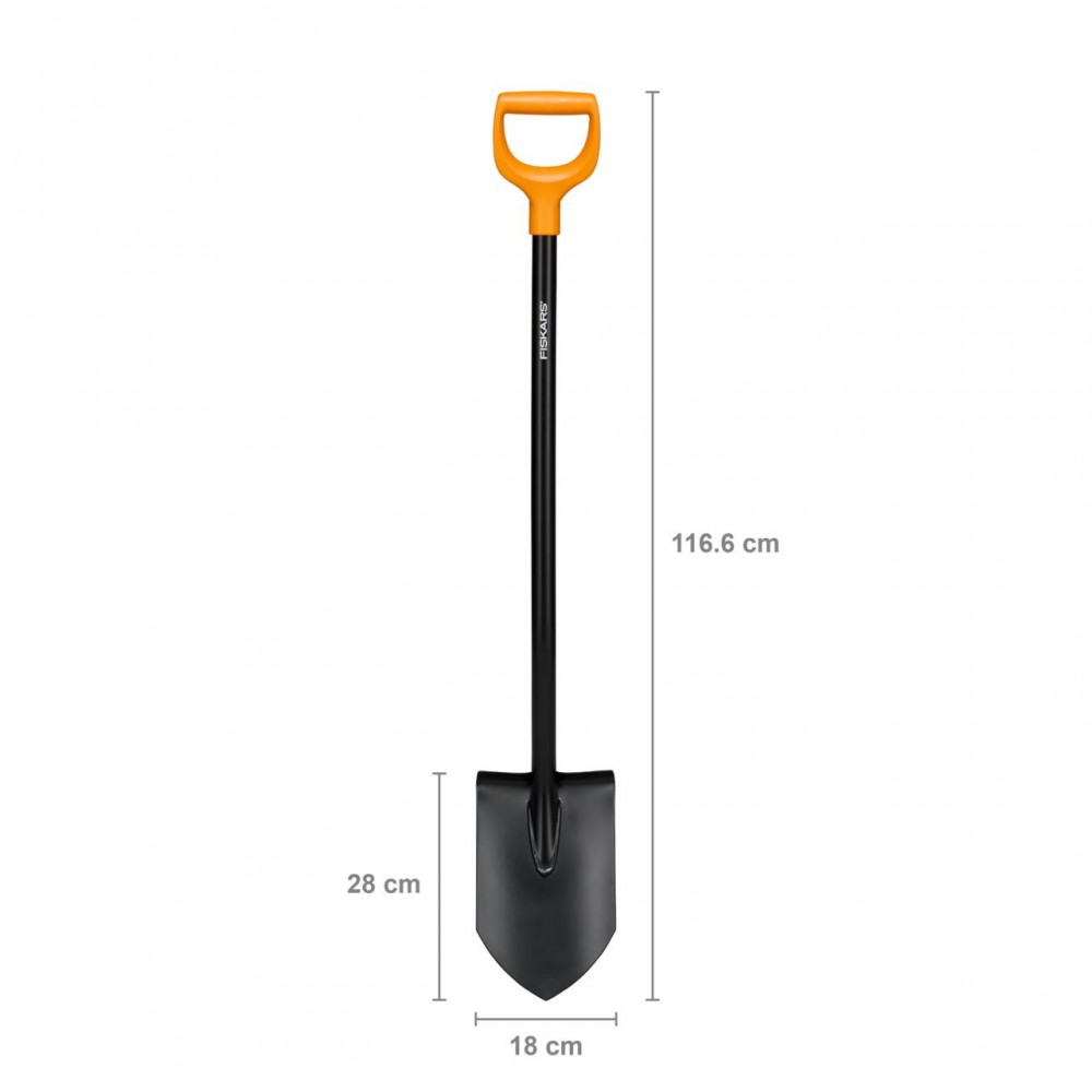 Cazma metalica ascutita Fiskars Solid, 1066716, 117 cm, 1.85 kg