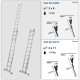 Scara culisanta cu sfoara Krause Corda, KR-032089, 2 X 8 trepte Scara culisanta cu sfoara Krause Corda, KR-032089, 2 X 8 trepte