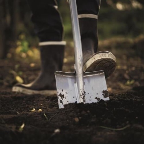 Cazma telescopica pentru plantat si bordurat Fiskars SmartFit, varf rotunjit, 1054 ÷ 1250 mm, 1730 g