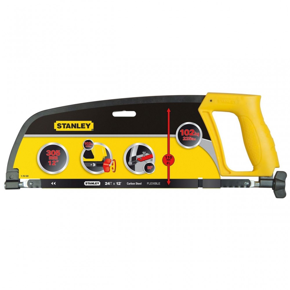 Fierastrau pentru metal Stanley, 1-15-122, 24 TPI, 300 mm