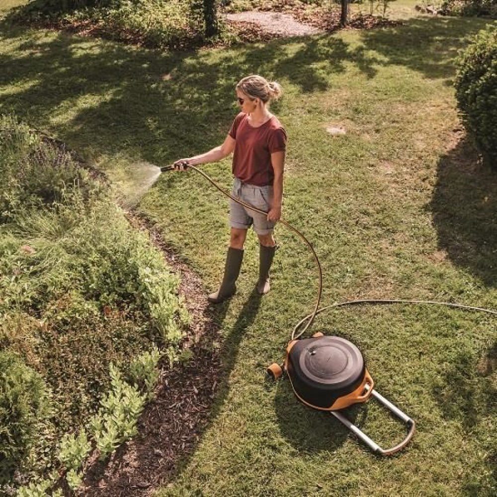 Set furtun cu tambur  Fiskars XL, 27 m, tambur automat