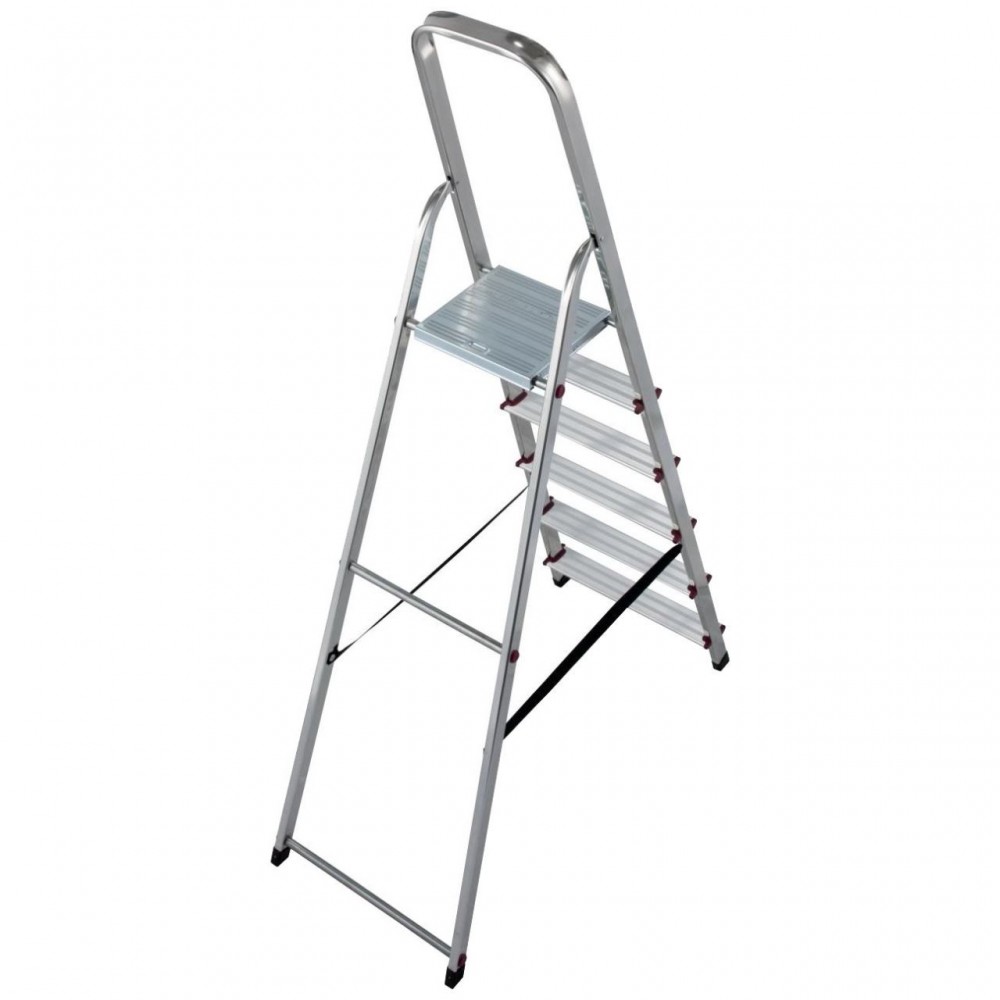 Scara dubla cu trepte pe o parte Krause Corda, KR-000736, 6 trepte