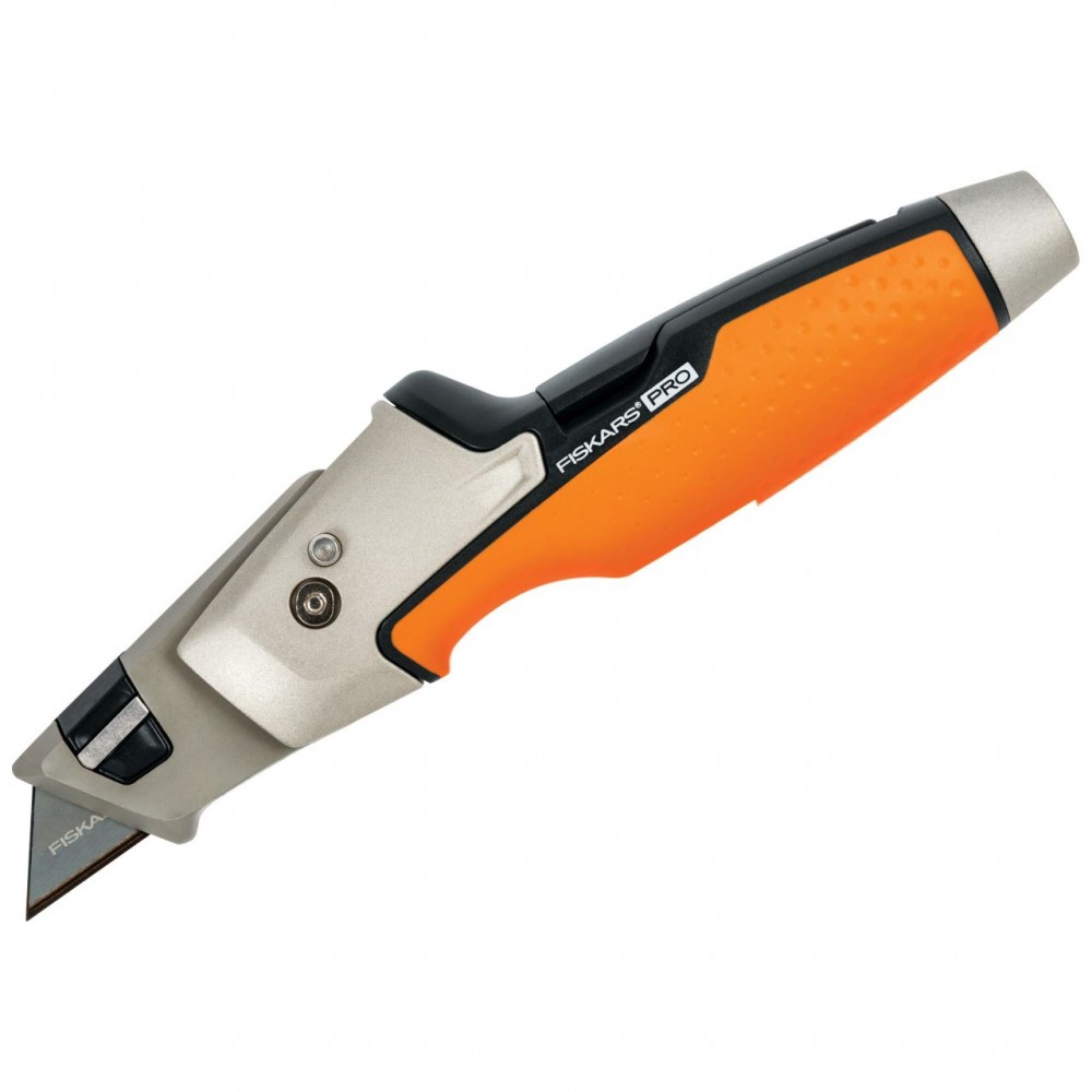 Cutit utilitar cu lama trapezoidala pentru zugravi Fiskars CarbonMax, 1027225, 191 mm, 244 g Cutit utilitar cu lama trapezoidala pentru zugravi Fiskars CarbonMax, 1027225, 191 mm, 244 g