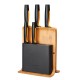 Set suport din bambus + 5 cutite Fiskars Functional Form Set suport din bambus + 5 cutite Fiskars Functional Form