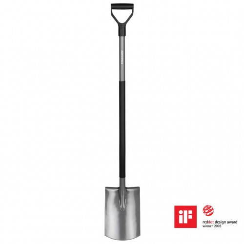 Cazma pentru plantat si bordurat Fiskars Ergonomic, varf rotunjit, 1255 mm, 1890 g