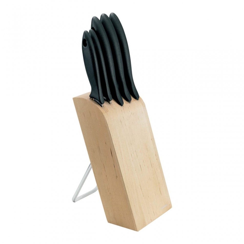 Set 5 cutite + suport Fiskars Essential, otel inoxidabil Set 5 cutite + suport Fiskars Essential, otel inoxidabil